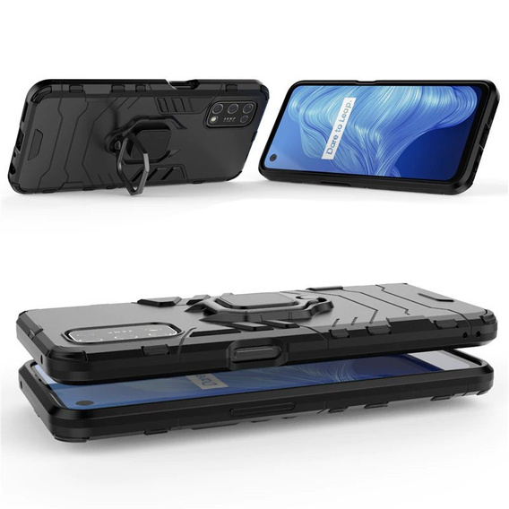 Etui do Realme 7 5G, Kickstand Ring, czarne