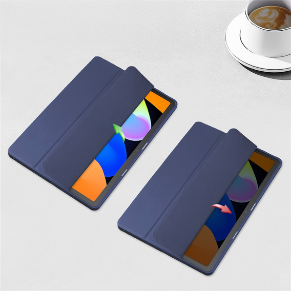 Etui do Lenovo Idea Tab 11" 2025 TB336FU TB336ZU, z przezroczystym tyłem i miejscem na rysik, granatowe