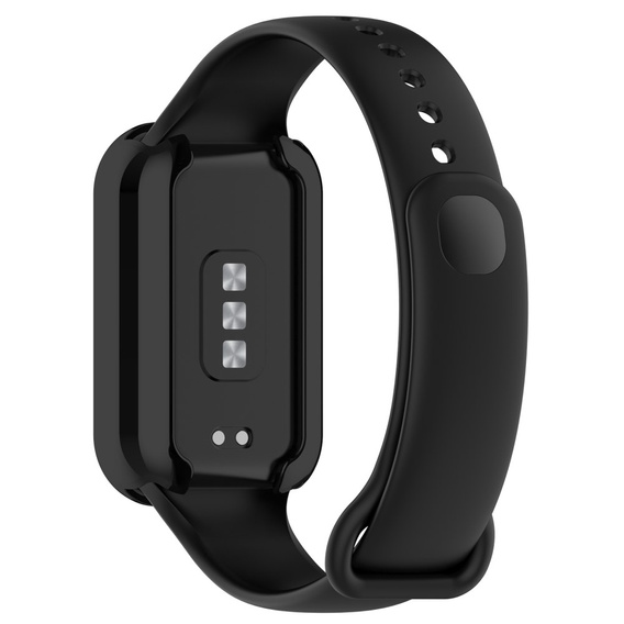 2w1 Etui z Osłoną do Xiaomi Redmi Smart Band 2 / Xiaomi Smart Mi Band 8 Active, Czarne