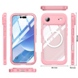 Etui do iPhone Air, Shockproof, ze szkłem, do MagSafe, różowe