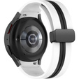 Pasek Silikonowy do Samsung Galaxy Watch 4/5/6 40/42/43/44/45/46/47mm, Biały / Czarny