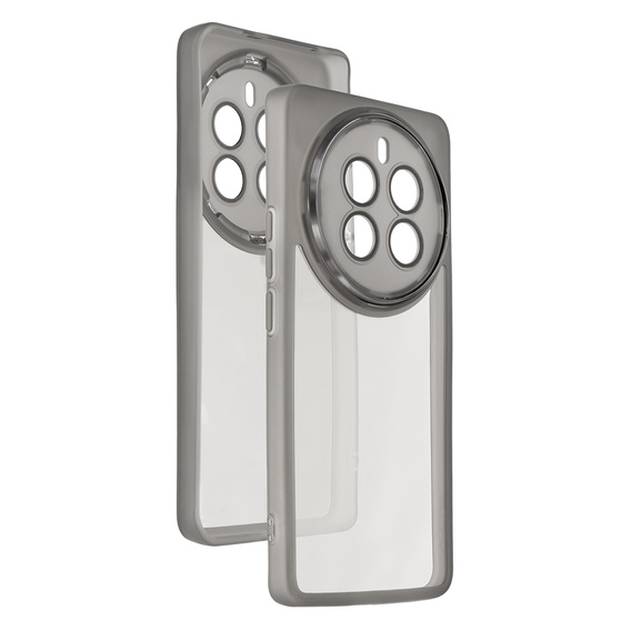 Etui silikonowe do Realme 12 Pro 5G / 12 Pro+ 5G, z ochroną aparatu, przezroczyste / czarne