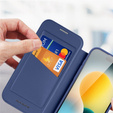 Etui Dux Ducis do iPhone 17 Air, Skin X Pro,  z klapką, do MagSafe, granatowe