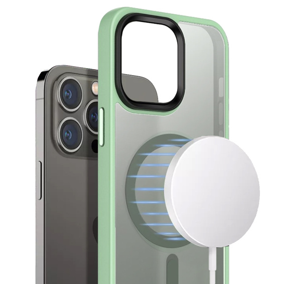 Etui do iPhone 14 Pro Max, Simple MagSafe, jasnozielone
