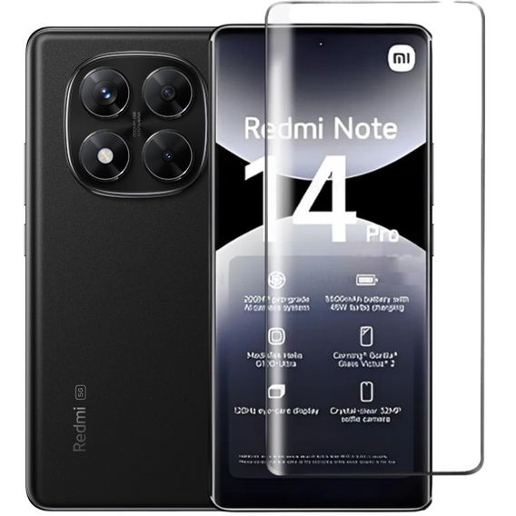 Szkło Hartowane 3D do Xiaomi Redmi Note 14 Pro 5G / Xiaomi Poco X7 5G, czarna ramka