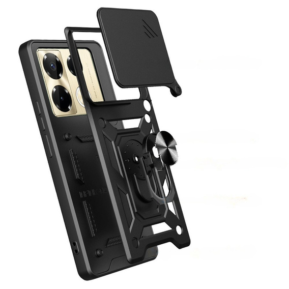 Etui pancerne do Infinix Note 40 Pro, CamShield Slide, czarne