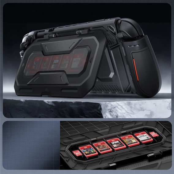 Supcase Titan – pancerny futerał do Nintendo Switch 2 z podstawką - czarny