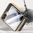 Etui Litchi Leather do Samsung Galaxy Z Flip7 FE / Z Flip6, czarne