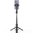 Tech-Protect L04S MagSafe Bluetooth Kijek Selfie Stick Tripod, Czarny