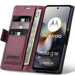 Etui ERBORD Glossy Litchi portfel z klapką do Motorola Moto G56 5G