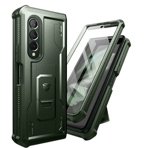 Etui pancerne do Samsung Galaxy Z Fold 3 5G, Dexnor Full Body, zielone