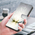 Etui z klapką do Xiaomi Redmi Note 12 4G, Wallet, Lotos Flower szare