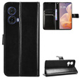 Etui z klapką do Motorola Moto G85, Crazy Horse Wallet, czarne