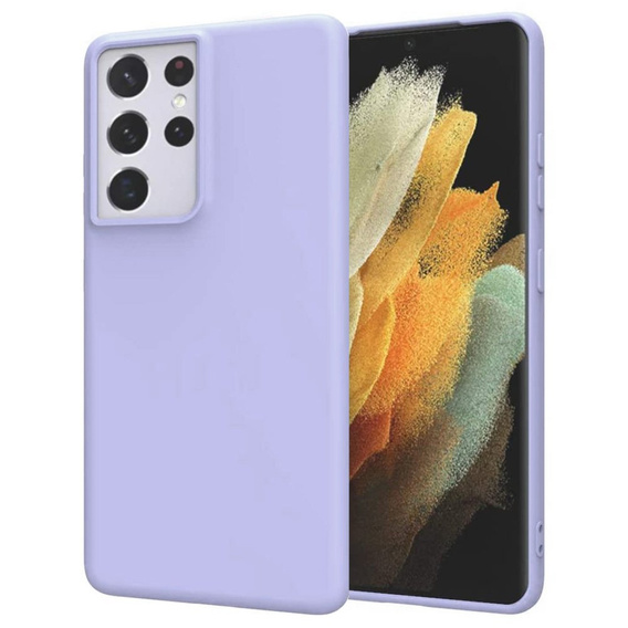 Etui do Samsung Galaxy S21 Ultra, Silicone Lite, lawendowe