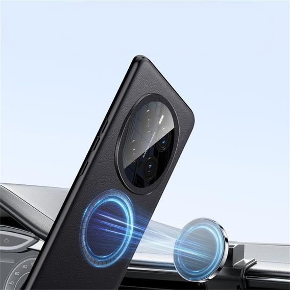 Etui do Honor Magic 7 Pro 5G, Leather Hybrid MagSafe, czarne