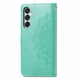 Etui z klapką do Samsung Galaxy M15 5G, Mandala, zielone