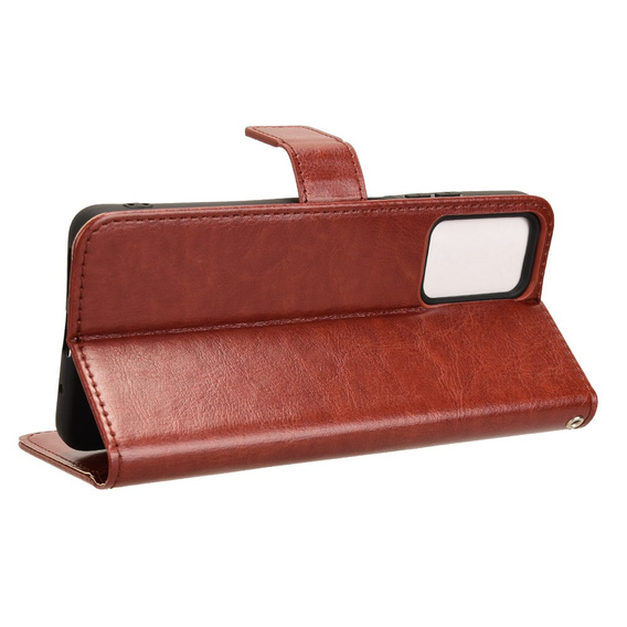 Etui z klapką do Motorola Moto G24 / G24 Power / G04, Crazy Horse Wallet, brązowe