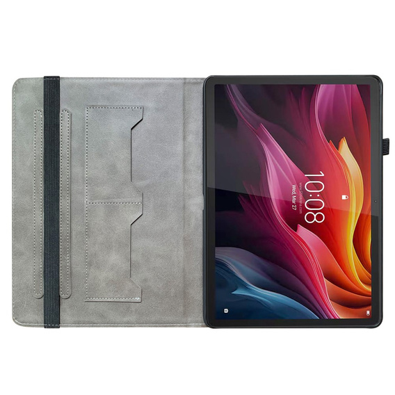 Etui do Lenovo Tab K11 Plus – kolorowe, z nadrukiem słoneczników, z kieszeniami na karty i funkcją podstawki