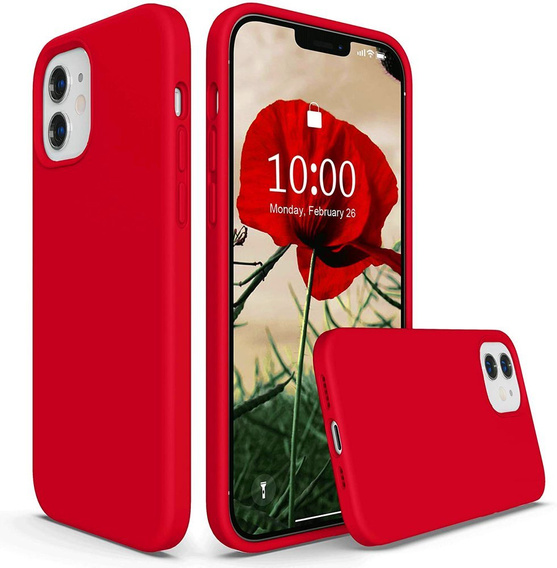 Etui cienkie do iPhone 12/12 Pro, Slim, czerwone