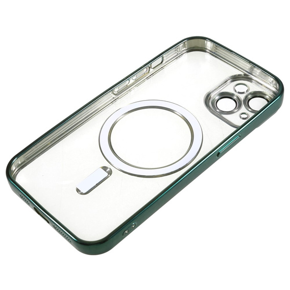 Zestaw Etui do iPhone 14, MagSafe Hybrid, zielone + Szkło
