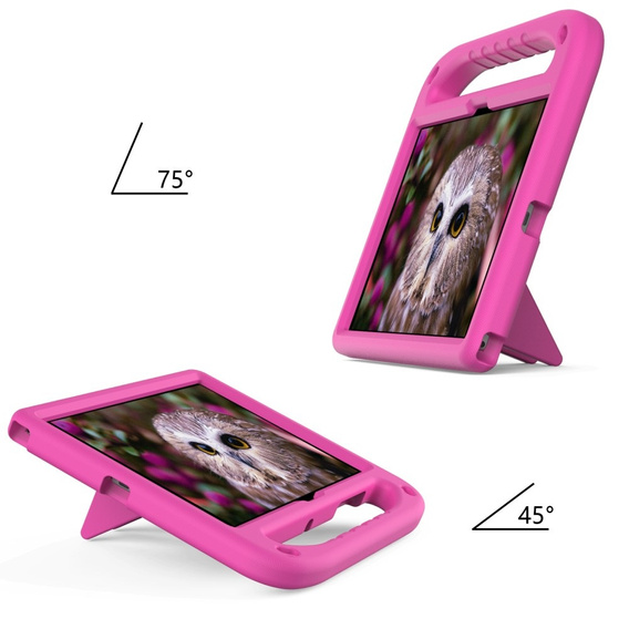 Etui dla dzieci do Samsung Galaxy Tab A8 10.5, dziecięce z uchwytem, różowe