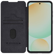 Etui z klapką NILLKIN do Samsung Galaxy S24 FE, CamShield Qin Pro, skórzane, czarne