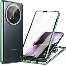 Etui do Honor Magic 7 Lite, Magnetic Dual Glass, zielone