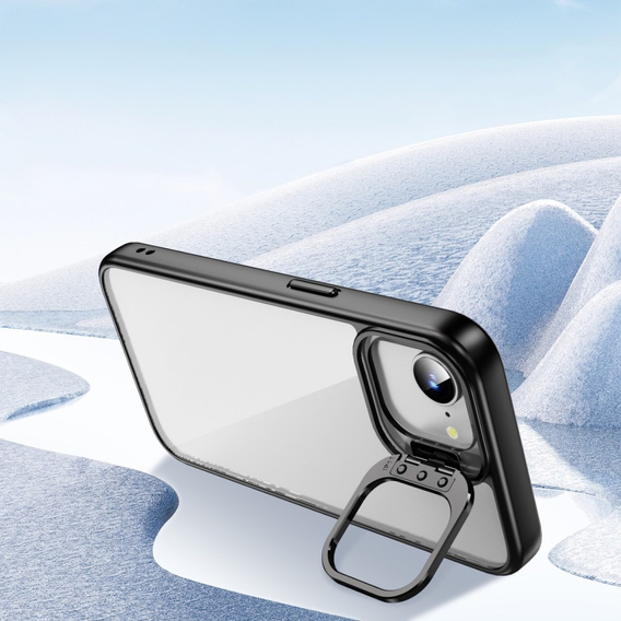 Etui do Iphone 16E, Kickstand Frame, przezroczyste / czarne