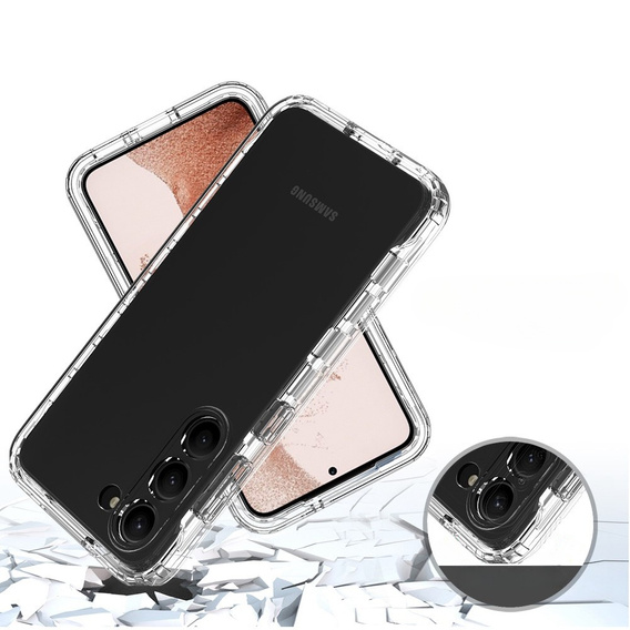 Etui do Samsung Galaxy S23, Shockproof, z folią, przezroczyste