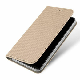 Etui z klapką do LG K4, Flexi Book, złote