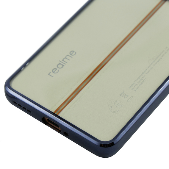 Etui do Realme 11 Pro 5G / Pro+ 5G, Electroplating Frame, przezroczyste / czarne