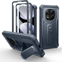 Pancerne etui Dexnor do Xiaomi Redmi Note 14 Pro 5G / POCO X7 5G z podstawką i osłoną kamery - niebieskie