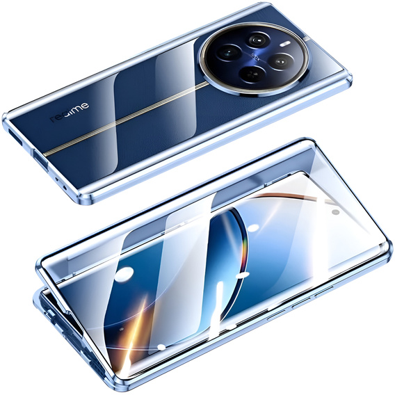Etui do Realme 12 Pro 5G / Realme 12 Pro+ 5G, Magnetic Dual Glass, niebieskie