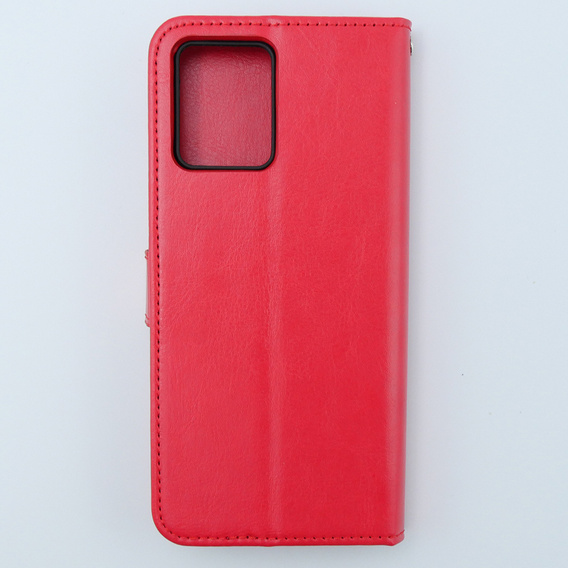 Etui z klapką do Motorola Moto G54 5G, Crazy Horse Wallet, czerwone