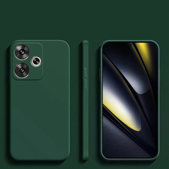 Etui do Xiaomi Poco F6, Silicone Lite, zielone