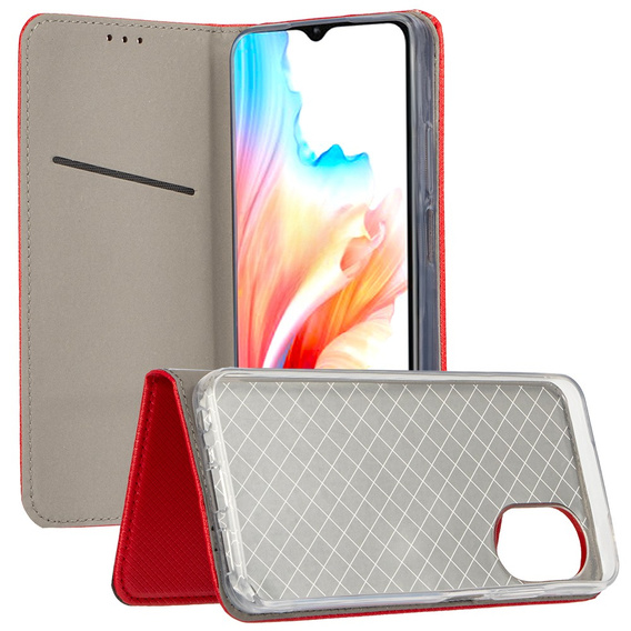 Etui do Samsung Galaxy A55 5G, Smart Magnet, czerwone + Szkło 9H
