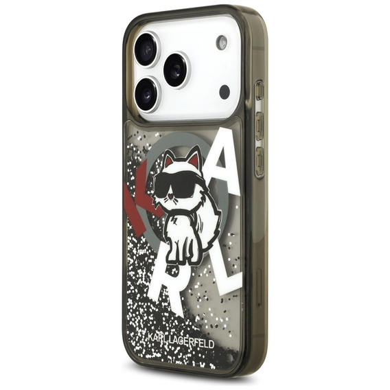 Etui Karl Lagerfeld Liquid Glitter Choupette MagSafe do iPhone 17 Pro Max