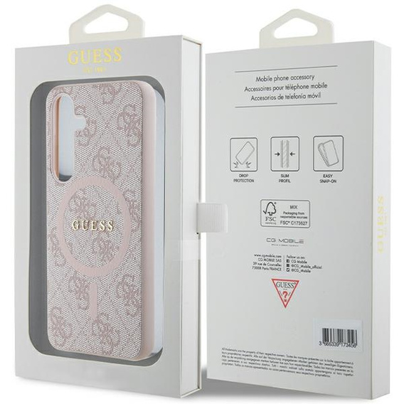 Etui Guess HC MagSafe PU 4G Ring Classic Logo do Samsung Galaxy S24