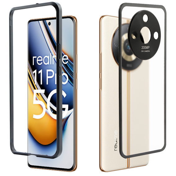 Etui do Realme 11 Pro 5G / Pro+ 5G, Frame Case, czarne