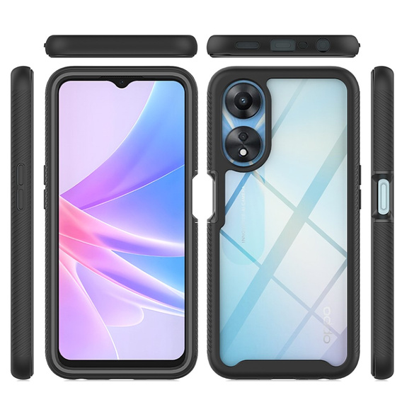 Etui do Oppo A78 5G, Shockproof, z folią, czarne
