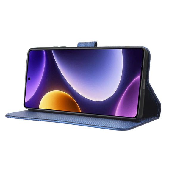 Etui z klapką do Poco F5 5G, Wallet Smart Magnet, niebieskie