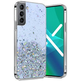 Etui Brokat do Samsung Galaxy S21+ Plus, niebieskie