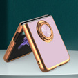 Etui do Samsung Galaxy Z Flip 4 5G, Electro Ring, fioletowe
