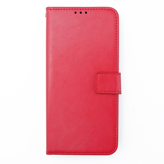 Etui z klapką do Motorola Moto G54 5G, Crazy Horse Wallet, czerwone