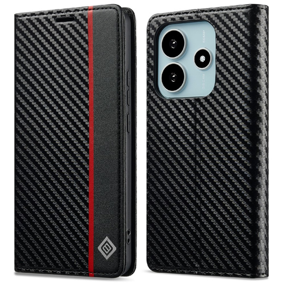 Etui LC.IMEEKE do Xiaomi Redmi Note 14 4G – elegancka ochrona i praktyczne funkcje - czarne