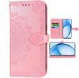 Etui z klapką do Oppo A60, Mandala, różowe