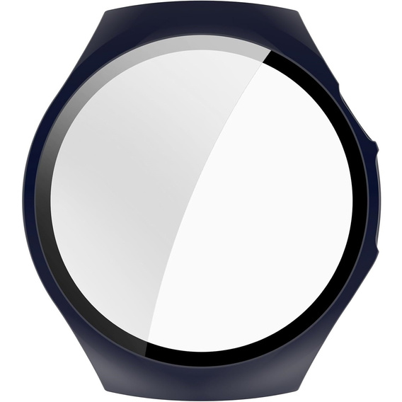 2w1 Etui z twardą ramką i szkłem hartowanym do Huawei Watch 5 46mm- ciemnoniebieskie