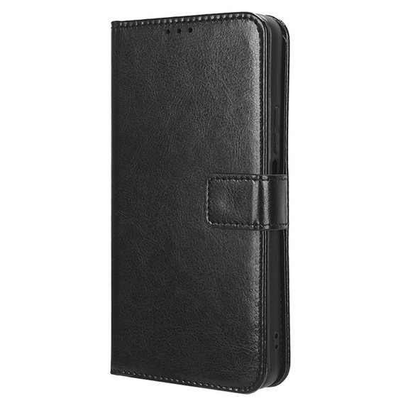 Etui z klapką do Motorola Edge 50 Ultra, Crazy Horse Wallet, czarne