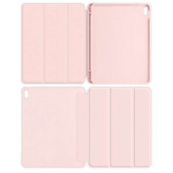 Etui do iPad 11" 2025 A16 (11 gen.) / iPad 10.9" 2022 (10 gen.), Smart Pencil, z miejscem na rysik, różowe