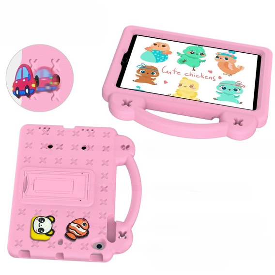 Etui do iPad mini 7.9" 2019/2015/2014/2013/2012 (5/4/3/2/1 gen.), Cute Patterns, z podstawką, Różowe